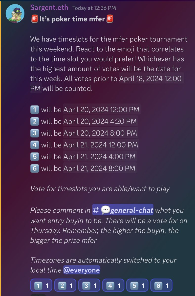 DecentraDegens's tweet photo. ♦️This weekend mfer ♦️

♣️ Vote in discord for timeslot + entry fee to play now ♣️

👇 Vote closes at 12pm ET Thursday 👇 https://t.co/9DtmkSt1nJ