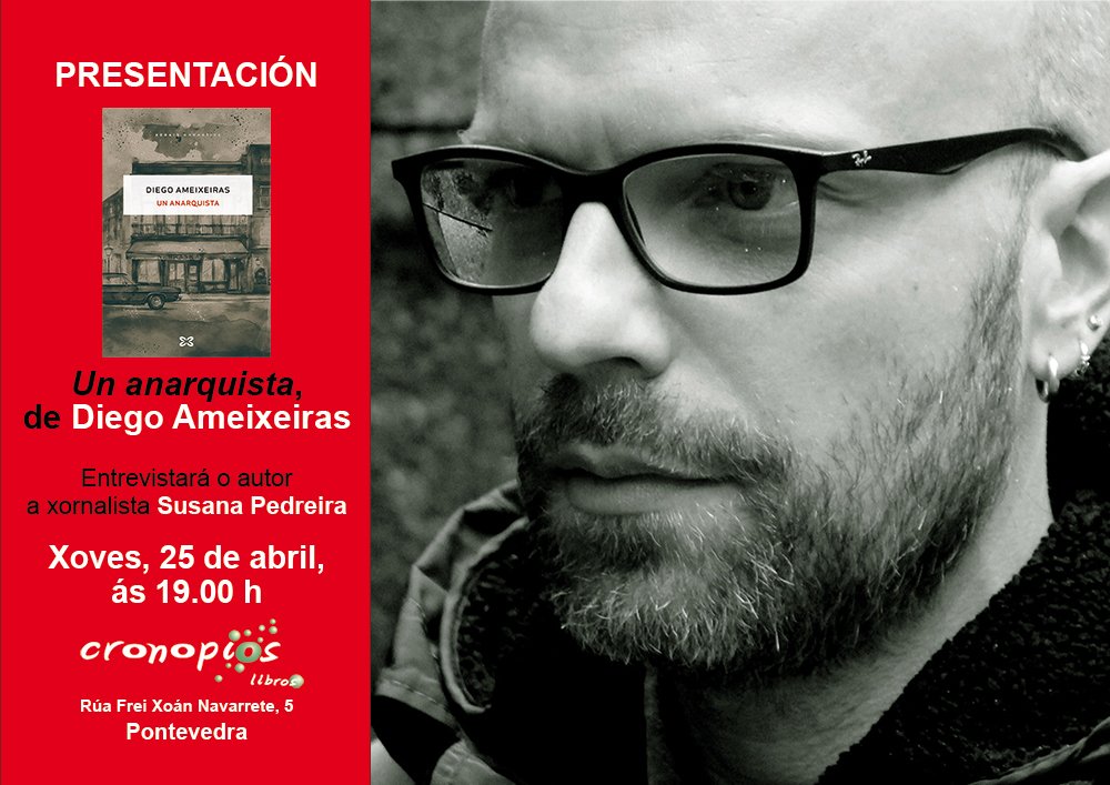 'Que insuficientes son as palabras, explicar a realidade con elas é tan inútil como fuxir do vento dando lapotes'.💜📚 A felicidade é unha nova novela de @diegoameixeiras 👏🏼 👉🏼 O 25 de abril, ás 19:00 h, en @CronopiosLibro #Pontevedra Vide!!! 💫