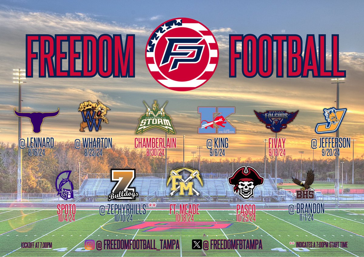 Our 24 Football Schedule