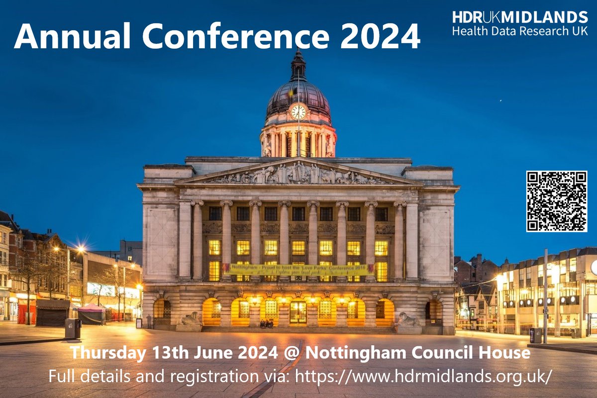 HDRMidlands's tweet image. Join us for our @HDR_UK #Midlands Annual Conference in #Nottingham on 13th June 2024. Register via: hdrmidlands.org.uk/hdrevents/hdr-…