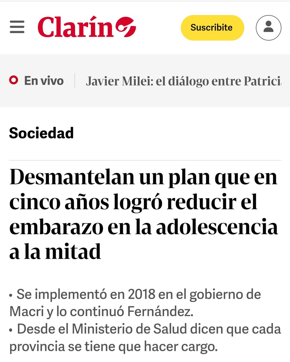 CarlaCarrizoAR's tweet photo. Hablemos de datos. Argentina era uno de los países que lideraba la tasa de embarazo adolescente no intencional en América Latina. Con el Plan ENIA,  bajó el 49% desde su implementación en 2018. Precisamente por su eficacia hoy es modelo de política en la región ¿cuáles serían las razones del gobierno para desarticular un Plan así de bueno y eficiente? Ninguna. Ni revolución cultural, ni prejuicio, ni gasto estatal, ni desconocimiento, ni motosierra. No hay razones y no debería haber ninguna excusa para hacer tamaña regresión pública si este Plan ENIA se desarticula. Desde el Congreso vamos a trabajar para que nada de eso ocurra. Recomiendo esta gran nota de @Miglesias71 en @clarincom de hoy que informa muy bien sobre este tema 👇
https://t.co/xcLflUTKoD
