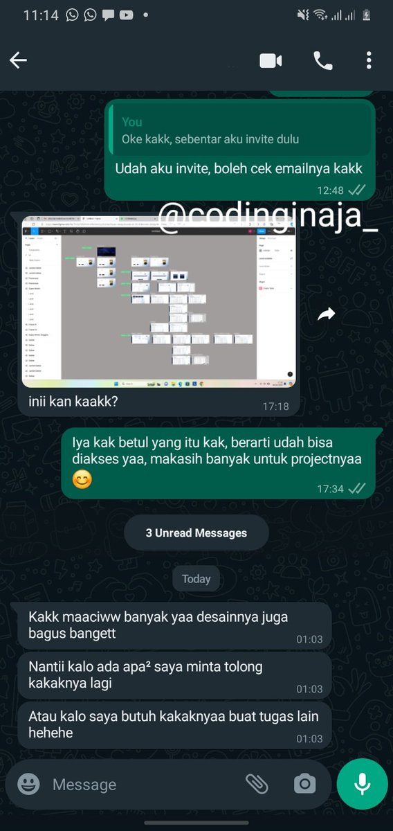 CodinginAja_'s tweet photo. @nanacimollll 25. Desain UI/UX Website
#testimonicodinginaja_ #jasadesainweb #uiuxdesign https://t.co/wd9UMt1Kbk