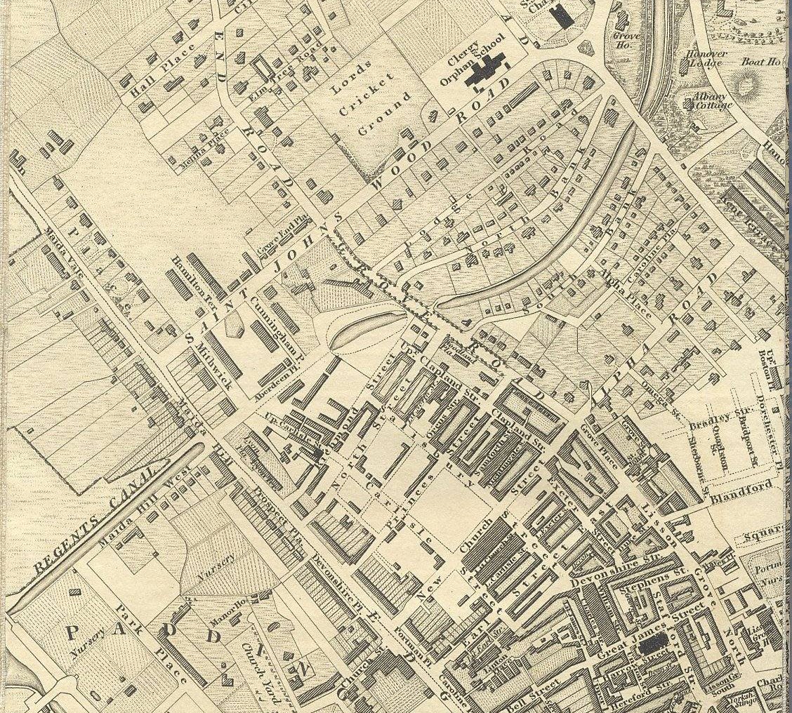 Having fun and games piecing together the history of a house in Little Venice in London 😀 This map (Greenwoods, 1827) shows the area long before the house was built in 1888! 😊 #househistory #househistories #London