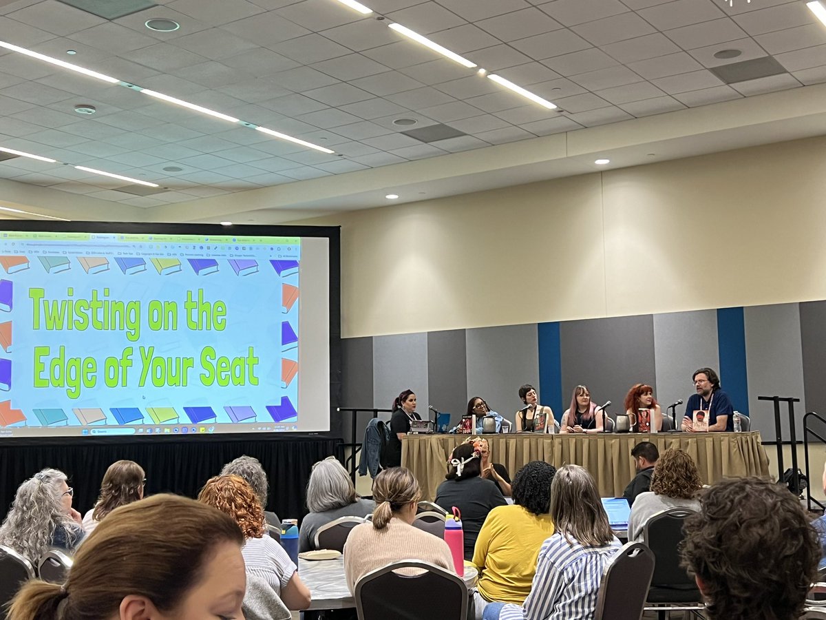 Great YA thriller author panel session with @lispylibrarian ! #txla24 @TXLA