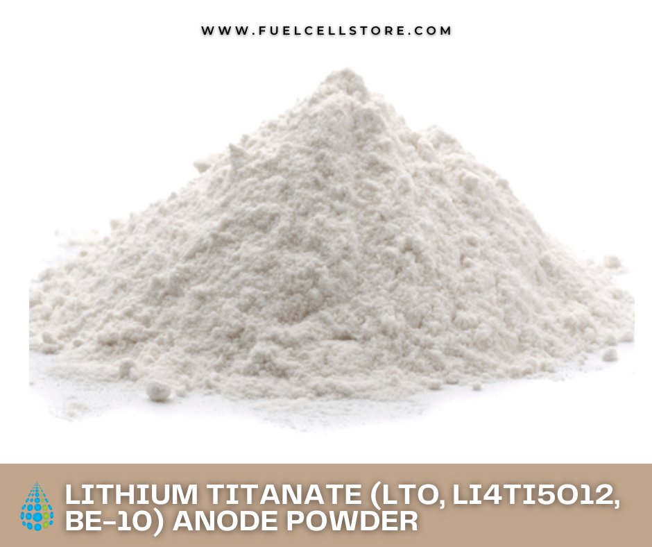 fuelcellstore's tweet photo. Lithium titanate (which is also known as lithium titanium oxide or LTO) has the chemical formula of Li4Ti5O12 and it is mainly used as the anode active material in the Li-ion batteries that demand high rate, long cycle life, and high efficiency.

https://t.co/HM5NePY2qx https://t.co/TWBV21QqEv