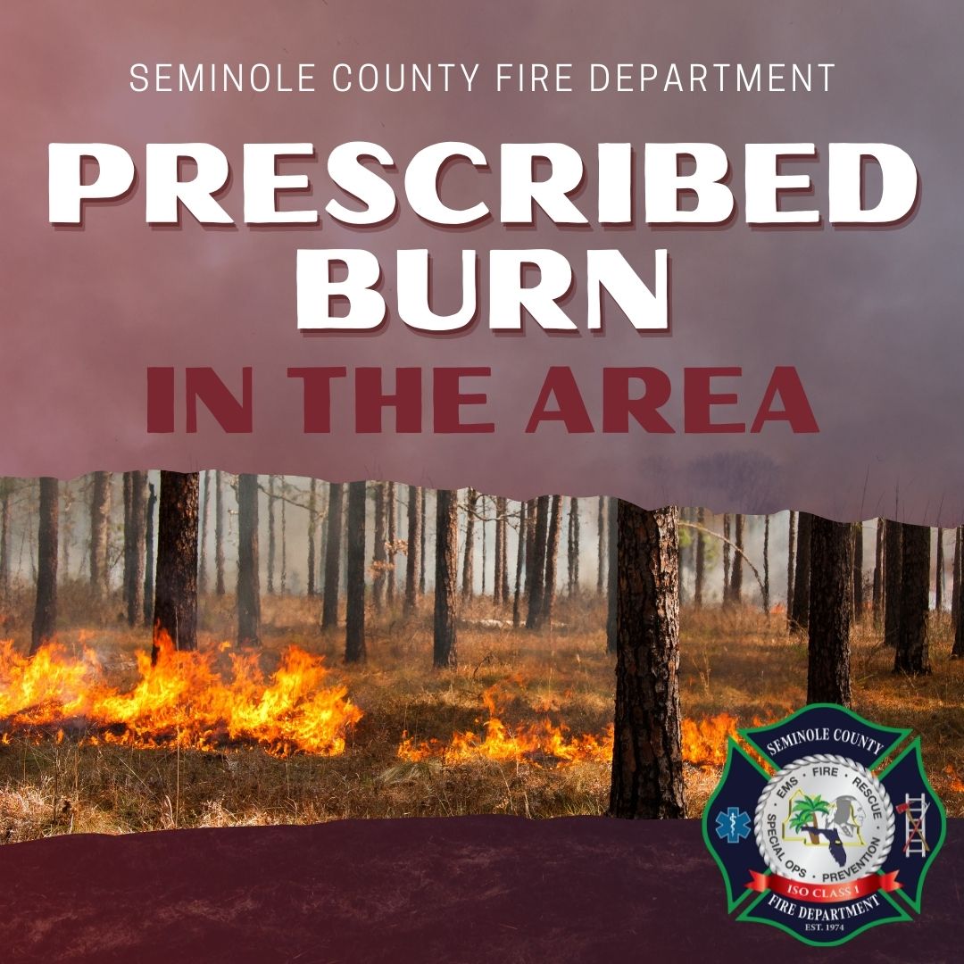 Be advised: Prescribed burn on 134 acres at Little Big Econ. Smoke reported in area near Snow Hill Road from the burn. 🔥 Please DO NOT call 911 to report smoke or haze in the area. 🔥 Only call 911 to report thick chimneys of smoke or flames. @seminolecounty