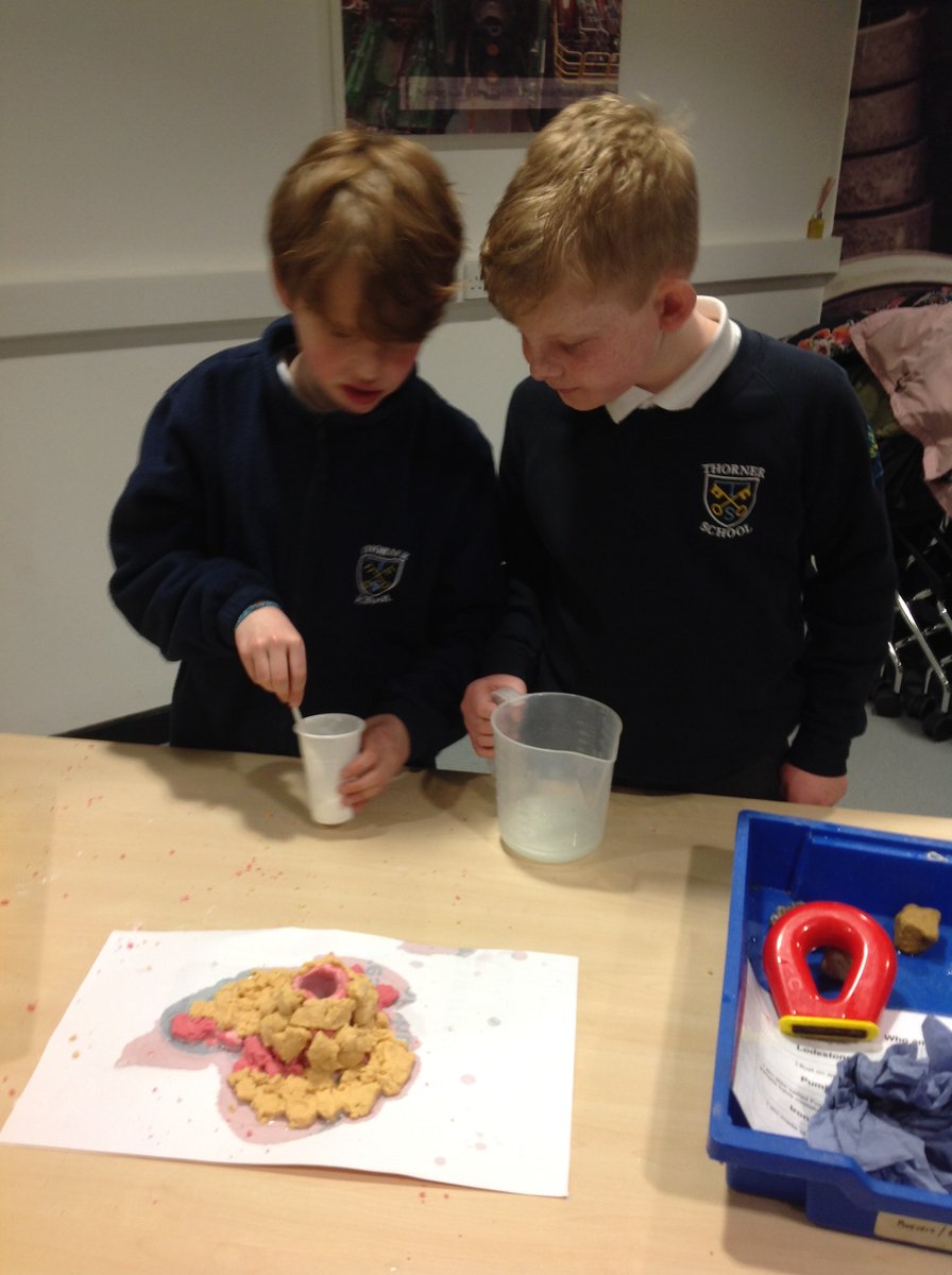 SchoolThorner's tweet photo. Year 5 had a very busy day at Magna! We explored each pavilion and took part in an exciting volcano workshop where we investigated eruptions and the formation of new rock. Well done Y5! https://t.co/Wx1qgVAZEp
