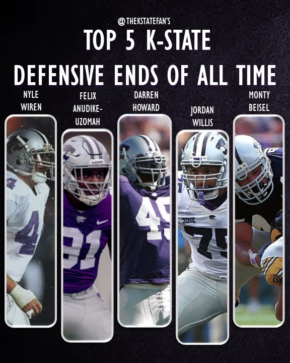 Who are your top 5 K-State Defensive Ends of all time?