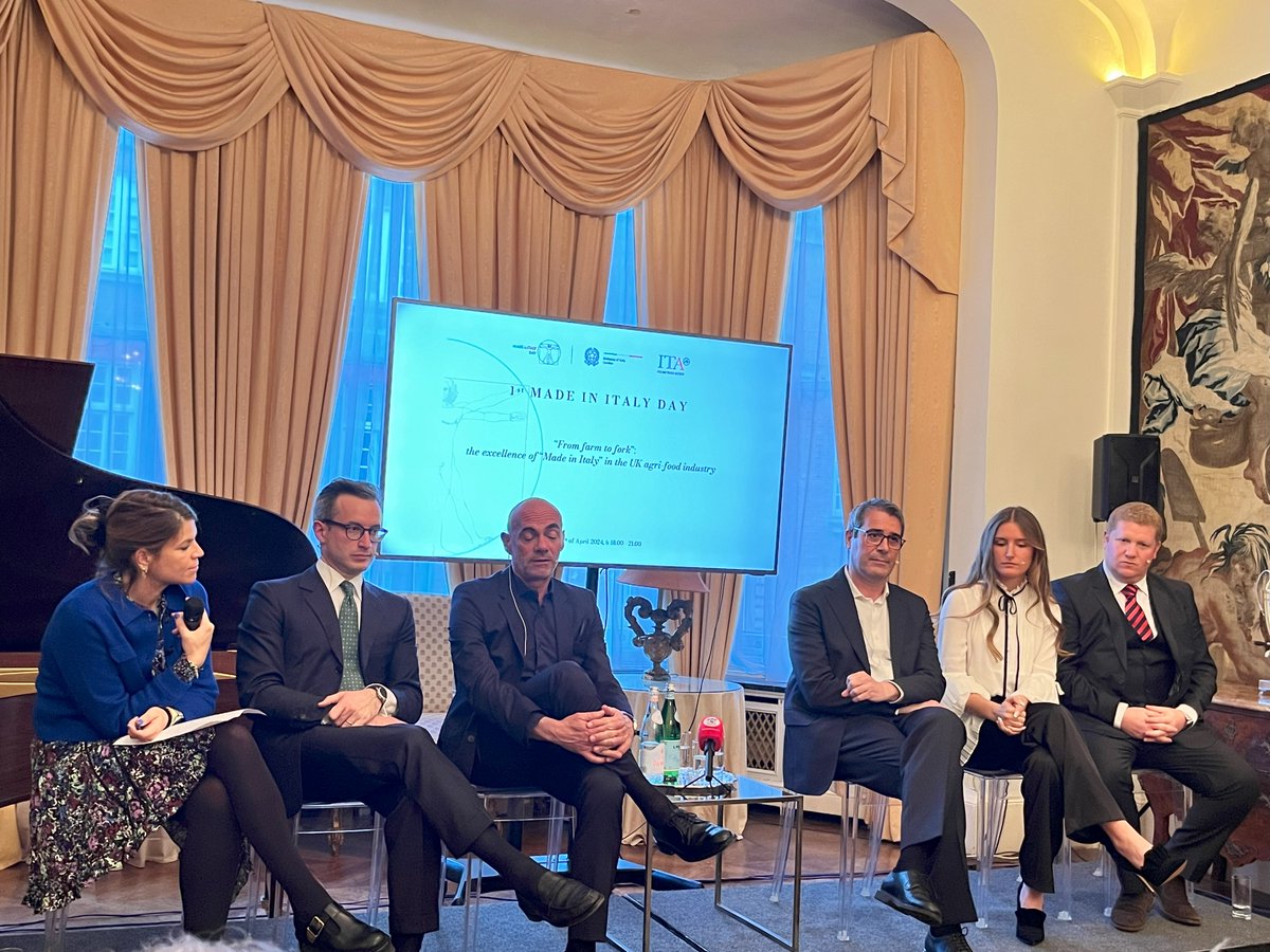 Italian manufacturing excellence in the ‘farm to fork’ sector was on the agenda when business leaders discussed the benefits of collaborating with Italian companies at the first Made in Italy Day. @ItalyinUK @ITALondon_