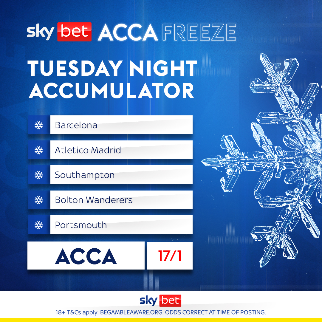 A night for #SkyBetAccaFreeze? ❄️ Share your Tuesday night acca slips below! 👇
