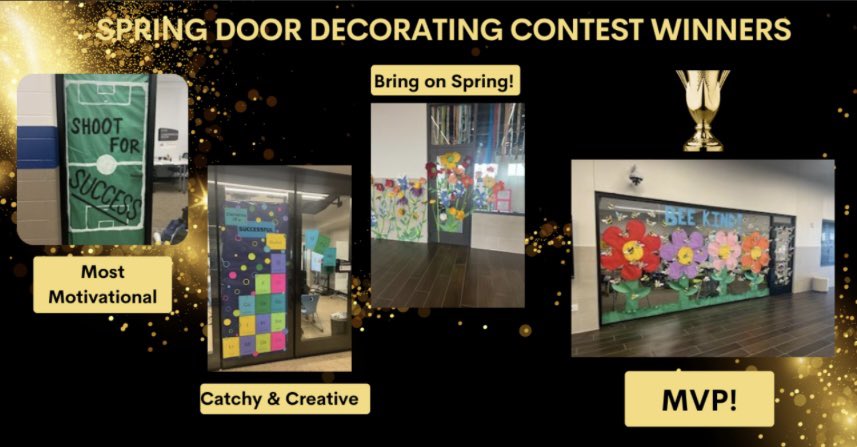 And the WINNER is (drumroll)🥁 Ms Morris with “BEE KIND!” 🏆MVP! It’s so nice to see all the effort & participation that went into this contest! Thank you ‘Sunshine Committee’ @HPetersonMS for this wonderful Spring idea!🌸 #hpmsBEST #DoorDecoratingContest #KISDinspires #BeKind