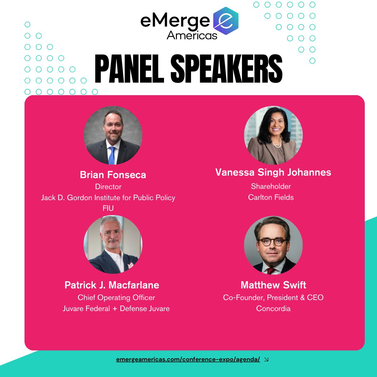 We are excited to be representing @FIU at @eMergeAmericas on Thursday, April 18th!

#eMergeAmericas attendees, join us for our panels featuring @BrianPFonseca and @LelandLazarus!

Full agenda available! emergeamericas.com/conference-exp… #Defense #Security #AI #JGI