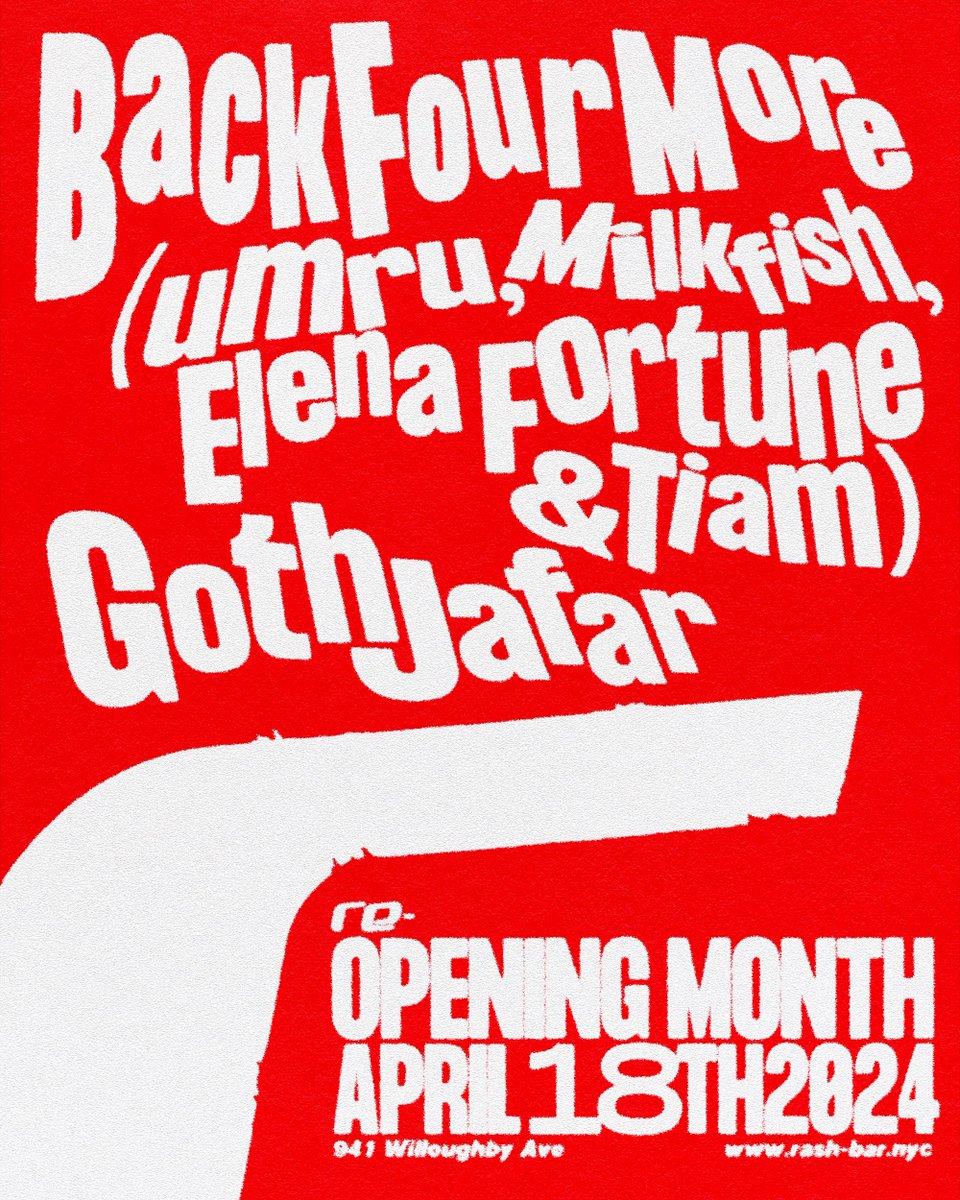 THURSDAY 3 whole hours of me b4b @underscoresplus @elenafortunee & @tiamschaper at the Rash reopening 📍 use code APRIL for discount tix → rash-bar.nyc we play at 10 + @gothjafar on after us :)