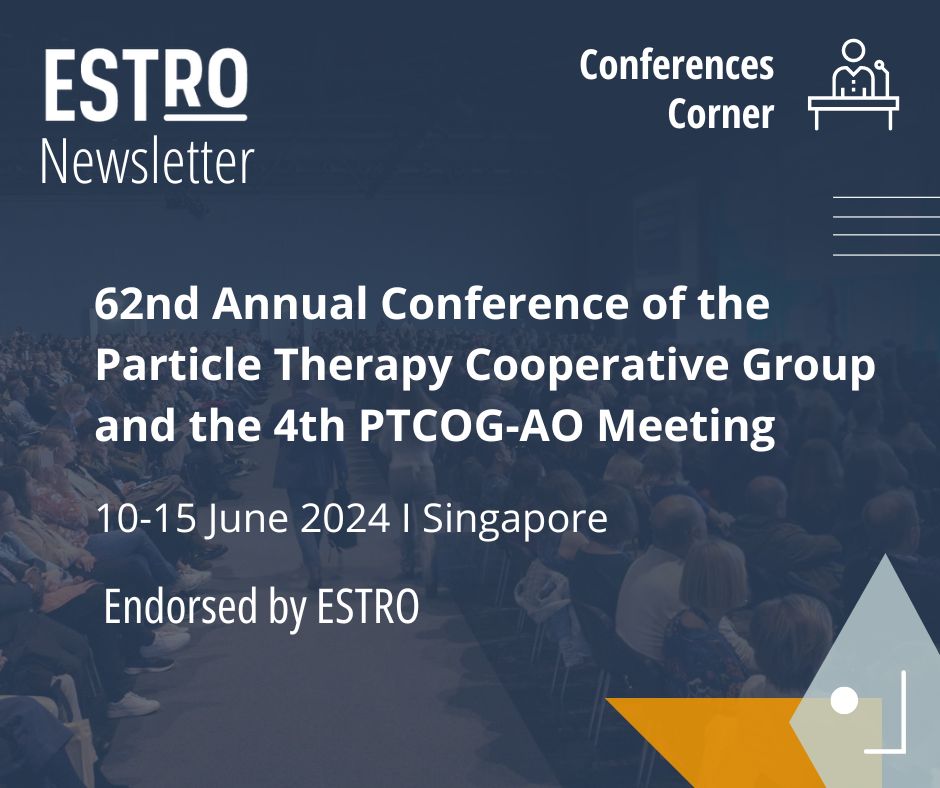 ESTRO_RT's tweet photo. Interested in #ParticleTherapy? Save the date for the 62nd Annual #PTCOG Conference and the 4th PTCOG-AO Meeting:
📅 10-15 June 2024 I Singapore
📌 Theme: The conference theme is “Synergy through Collaboration”
Endorsed by ESTRO.
ℹ️  https://t.co/SQ5DyGxgyl
#PTCOG62 #oncology https://t.co/qoXIt1g1AA