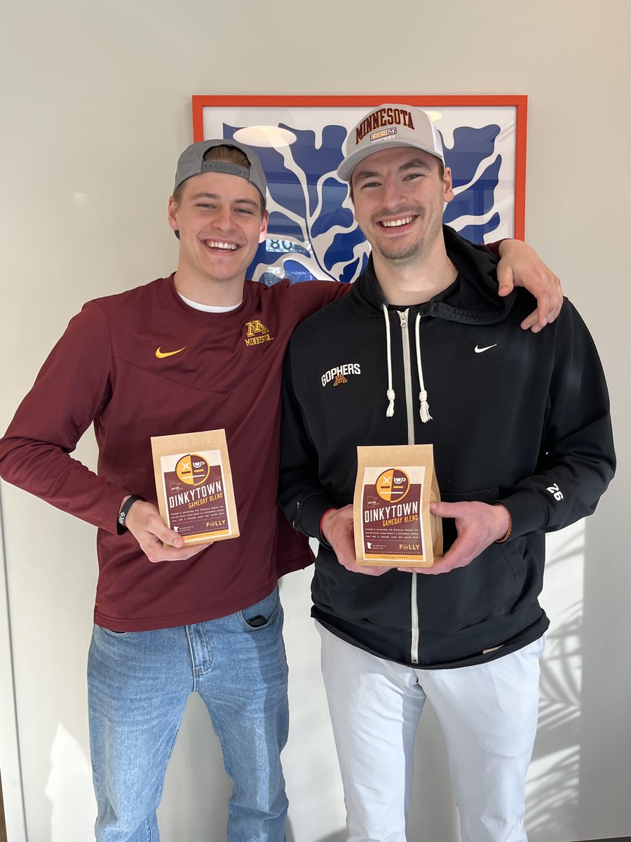 🚨🐿️☕Gopher Fans It's Coffee Time!!☕🐿️🚨
Dinkytown Athletes has partnered with Folly Coffee to bring you the DTA Gameday Blend
20% of revenue from this coffee goes towards Dinkytown Athletes to support me and my teammates.
Order here👇
follycoffee.com/shop/dinkytown…