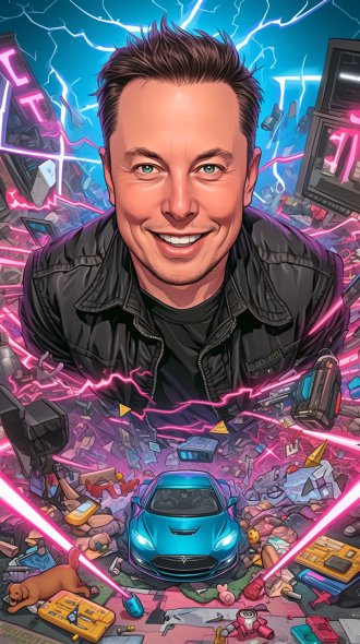 The wild colorful world of elon musk #elonmuskartwortk #elon #CryptoArt