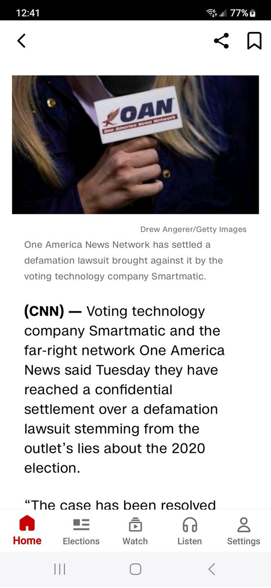 I wonder how much OAN will have to pay Smartmatic for shelling out lies for Trump in 2020