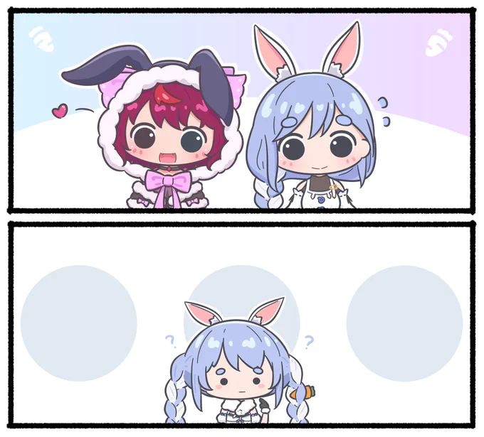 Let's welcome~ Holo Bunnies!!!...we didn't forget anything right?#IRySart #ぺこママみて #ぺこらーと 