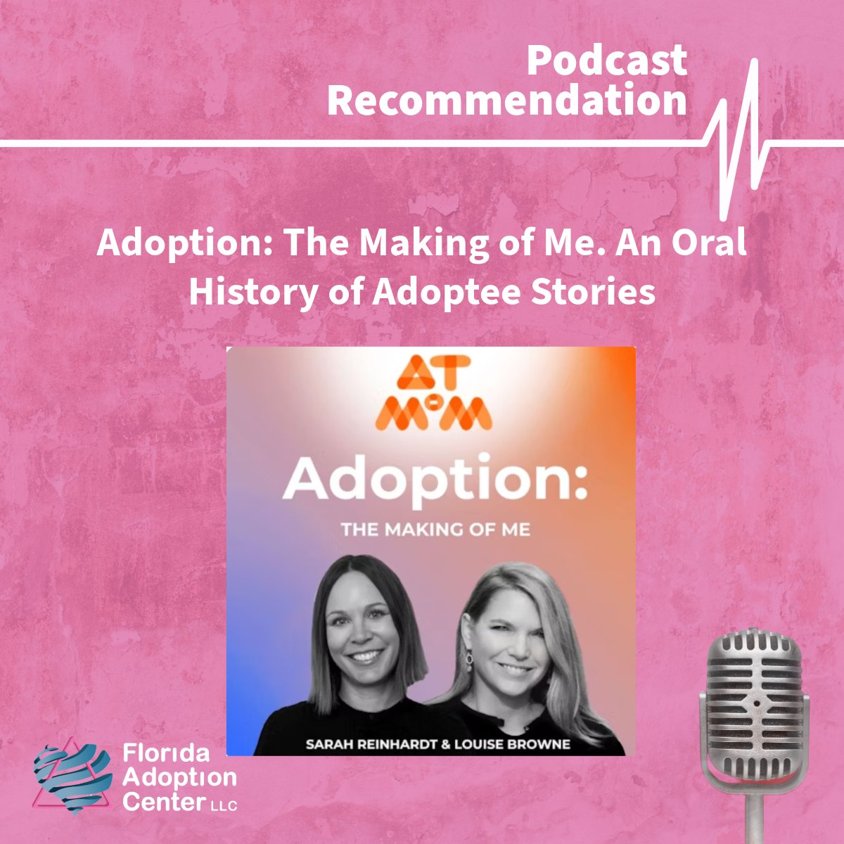 Adoption: The Making of Me. An Oral History of Adoptee Stories  
pod.link/1565403354 

At Florida Adoption Center love makes a difference!

#FloridaAdoptionCenter #adoptioninformation #adoptioneducation #adoptioninspiration #adoptionagencyflorida #openadoption