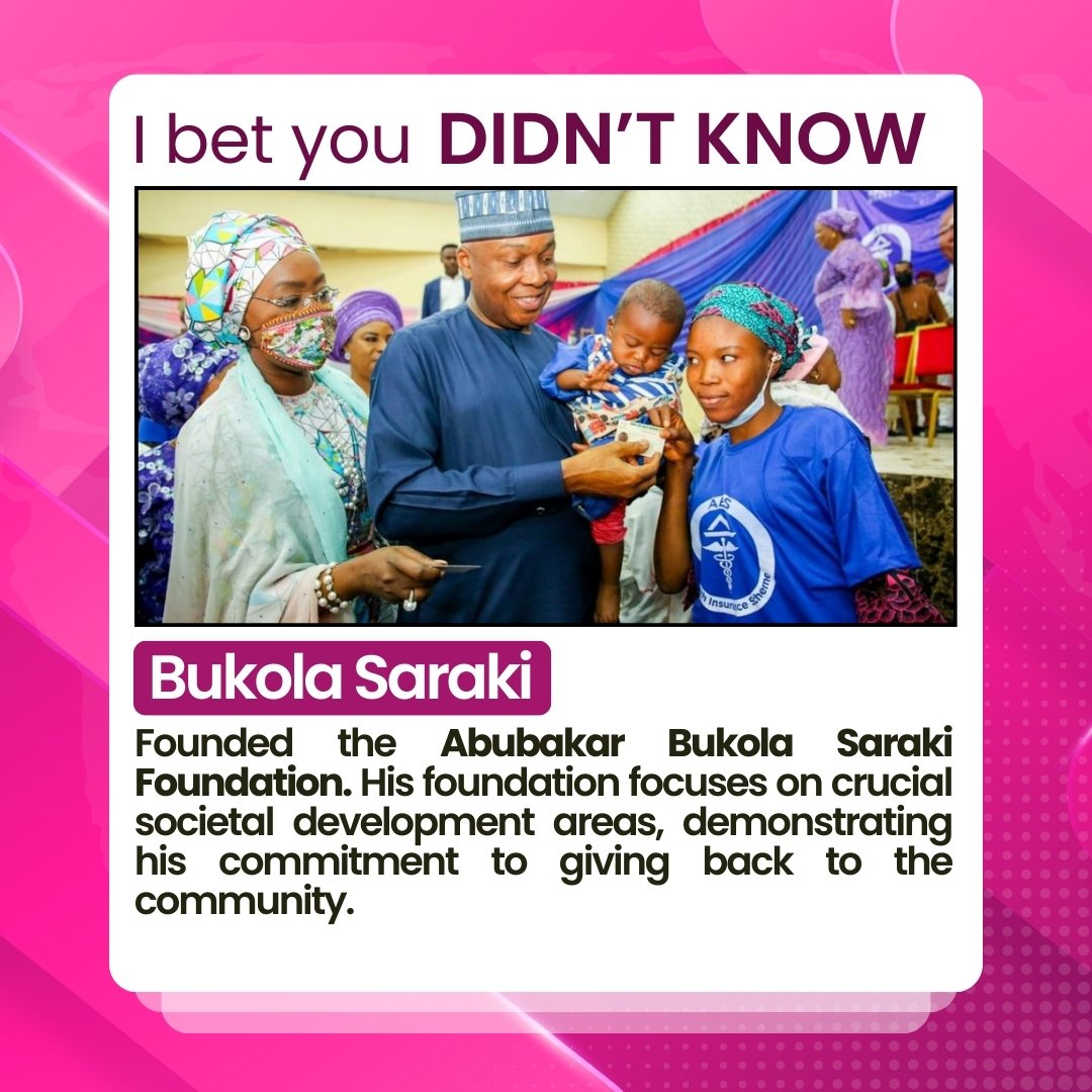 Bukola Saraki is a well-known figure in Nigerian politics, has a multifaceted persona that extends beyond his political accomplishments. Here are some interesting aspects of his life that you may not be familiar with: