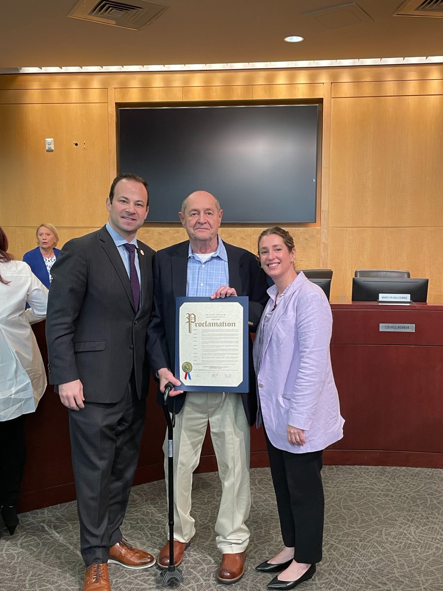 Andrew_Friedson's tweet photo. Today @MoCoCouncilMD recognized #YomHaShoah with Holocaust survivors and their families. Their presence is a daily act of defiance against the worst forms of hatred. Amid rising antisemitism, we share a solemn obligation to bear witness to the atrocities of the Shoah. #NeverAgain https://t.co/nhYN92W9PF