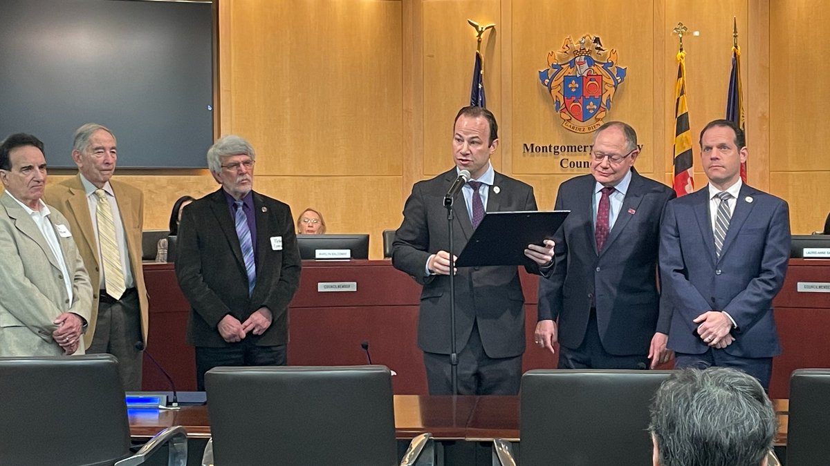 Today @MoCoCouncilMD recognized #YomHaShoah with Holocaust survivors and their families. Their presence is a daily act of defiance against the worst forms of hatred. Amid rising antisemitism, we share a solemn obligation to bear witness to the atrocities of the Shoah. #NeverAgain