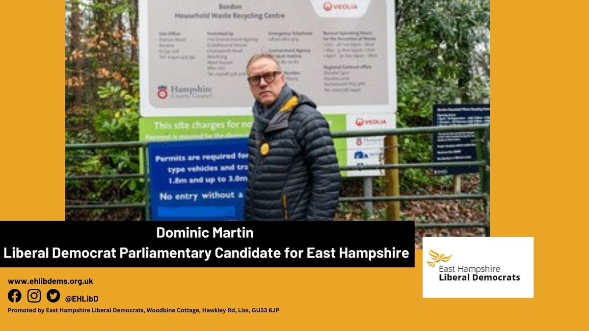 Threats to shut local waste tips are outrageous. In East Hampshire @LibDems are campaigning to prevent their closure. Join us to help protect tips and other essential public services: buff.ly/4aVDVe3