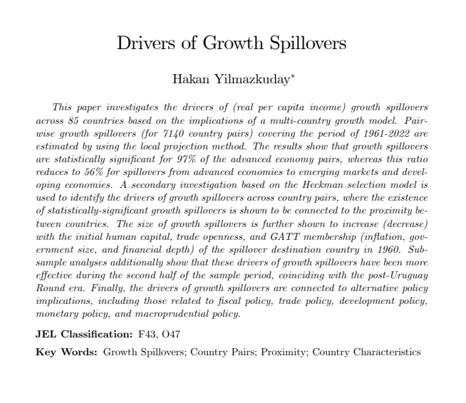 'Drivers of Growth Spillovers' is now REVISED with several robustness checks: dx.doi.org/10.2139/ssrn.4…