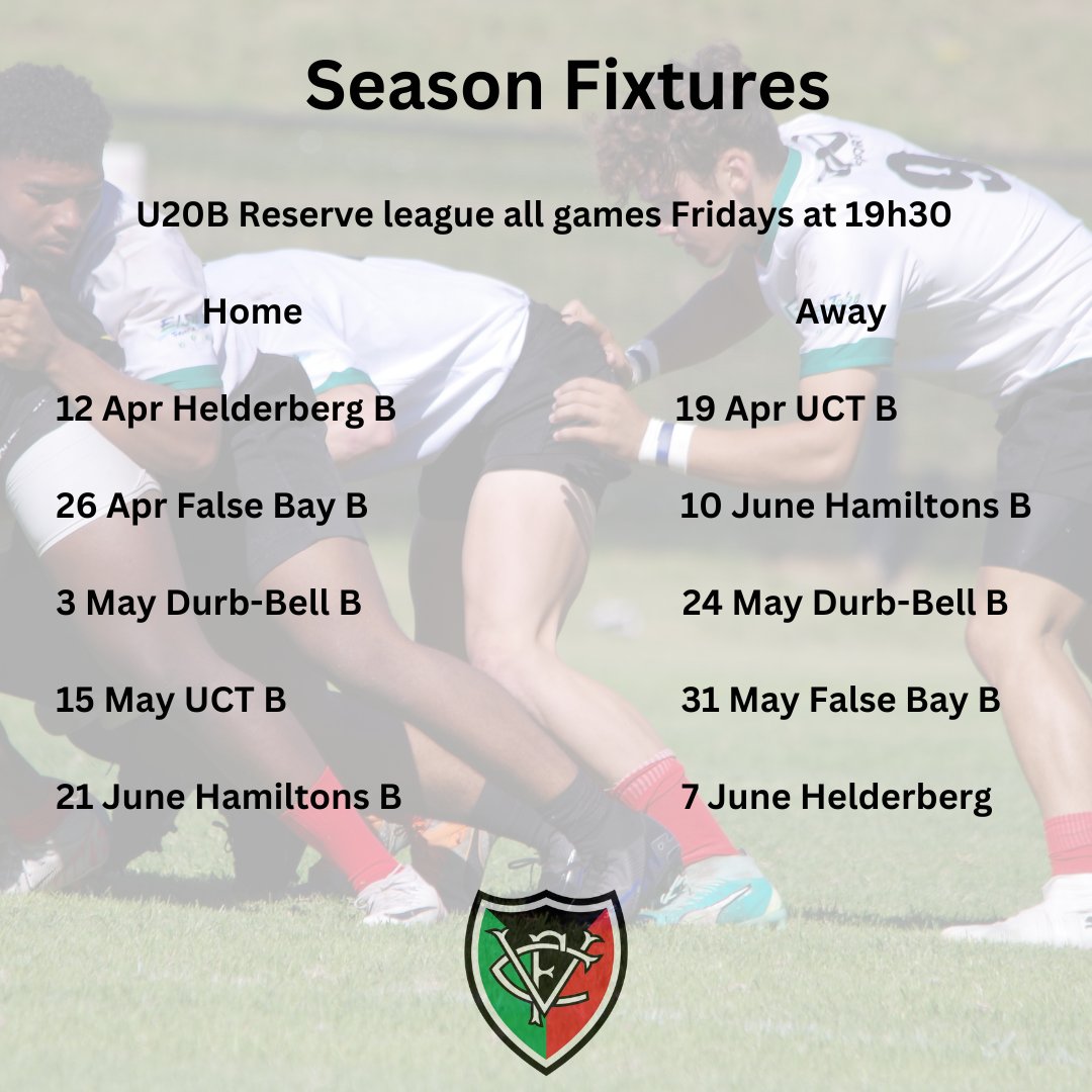 Here are the Season Fixtures for our U20 B side for 2024. We would love your support on a Friday night when you can make the games. Wishing them the best of luck for the season. #youbelong #onevillage