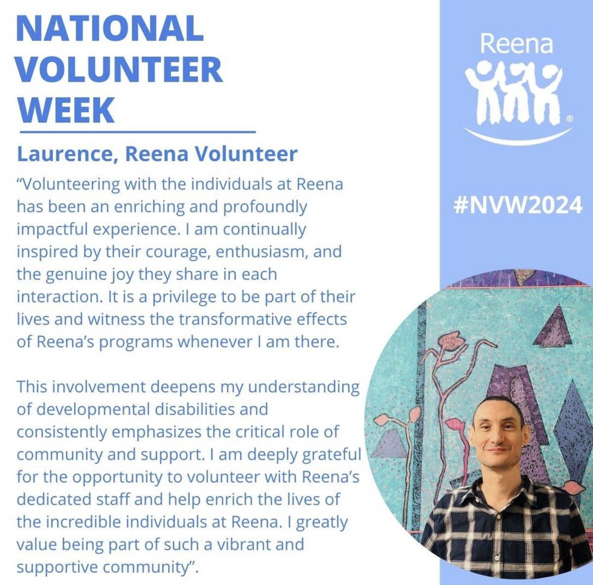 During #NationalVolunteerWeek, we celebrate the dedication and passion of volunteers like Laurence who generously give their time to make a difference. Thank you for sharing your inspiring journey with #ReenaFoundation! #NVW2024 #EveryMomentMatters