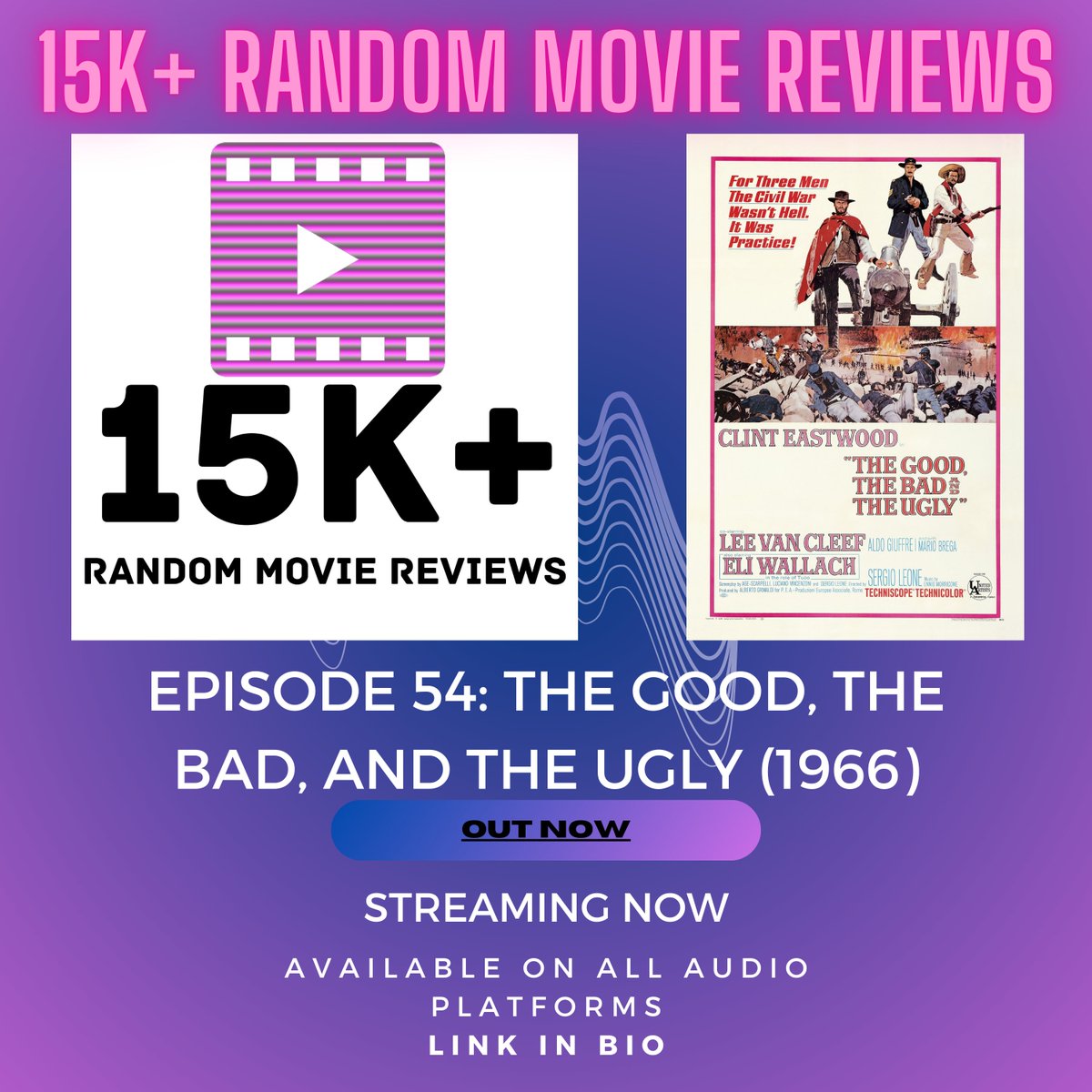 itwasamoviepod's tweet photo. Reviewed The Good, The Bad, and The Ugly from 1966. https://t.co/yHu8iOwxXw https://t.co/bd9FtUGM6n