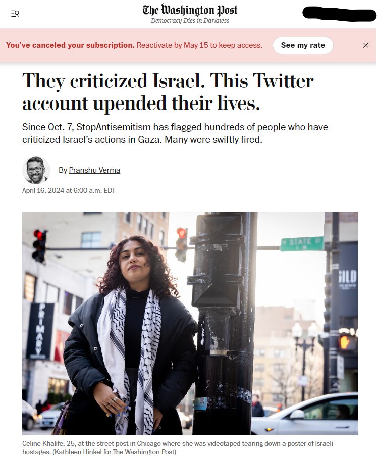 The Washington Post is outraged that @StopAntisemites is exposing virulent antisemites, so now they're writing sympathetic profiles of said antisemites.