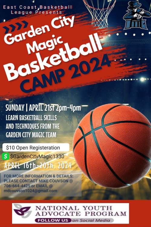 Your Garden City Magic will be hosting their 2024 Basketball Camp before the big game this Sunday!! Please register your kids and reach out to the Garden City Magic owner/captain Mike Couvson for further details!!
<a href="/ECBLhoops/">ECBL 🏀</a>