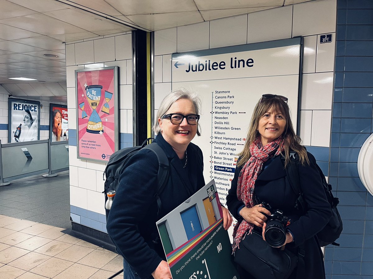 Out today making a photographic record of a tour of London’s tube stations with Caroline Russell to highlight the lack of public loos for Londoners. Occasionally I’m on the other side of the lens! Thanks to @RajivSinhaG for the 📷!