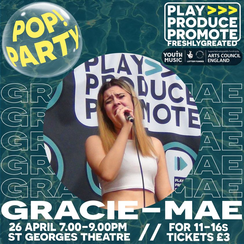 Pass it on! 11 to 16s - Play Produce Promote has another gig coming up! 6 acts - including the incredible Gracie-Mae. Just £3 @StGeorgesGY bit.ly/49lKcy7 @NMHub @mapyoungpeople @GYCA_charter @LynnGroveAc @CliffParkOA @OrmistonVenture @CliffParkOA @AcleAcademy