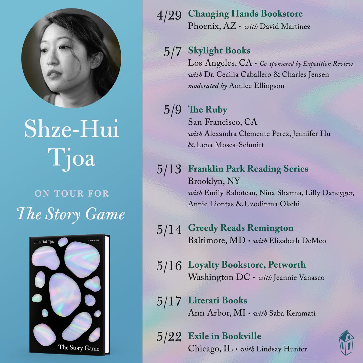 Tour dates are HERE!!! 8 dates, 8 cities - let’s meet up!! I’m excited to read from my memoir The Story Game with these stars 🙏 @Tin_House