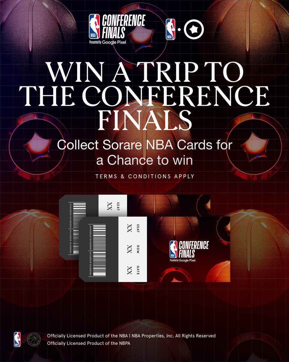 Want a trip to the Conference Finals? @SorareNBA has you covered. Sign up today and learn how you can win the sweepstakes. Learn More ➡️ go.sorare.com/qgjkk