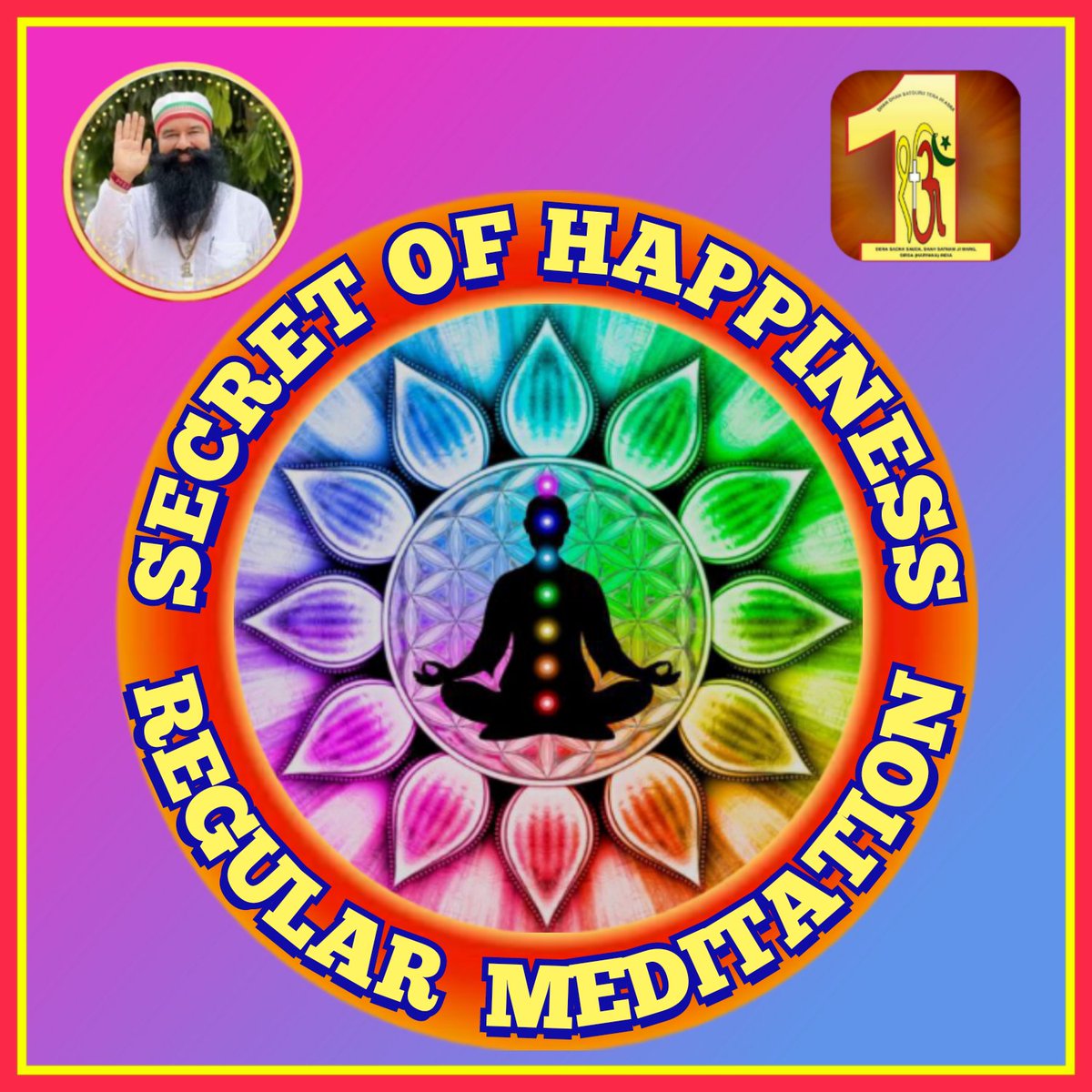 Regular meditation is the key to permanent happiness:- #SaintDrMSG.

#KeyToHappiness
#MethodOfMeditation #Meditation
#HappinessMantra #MeditationBenefits
#DeraSachaSauda