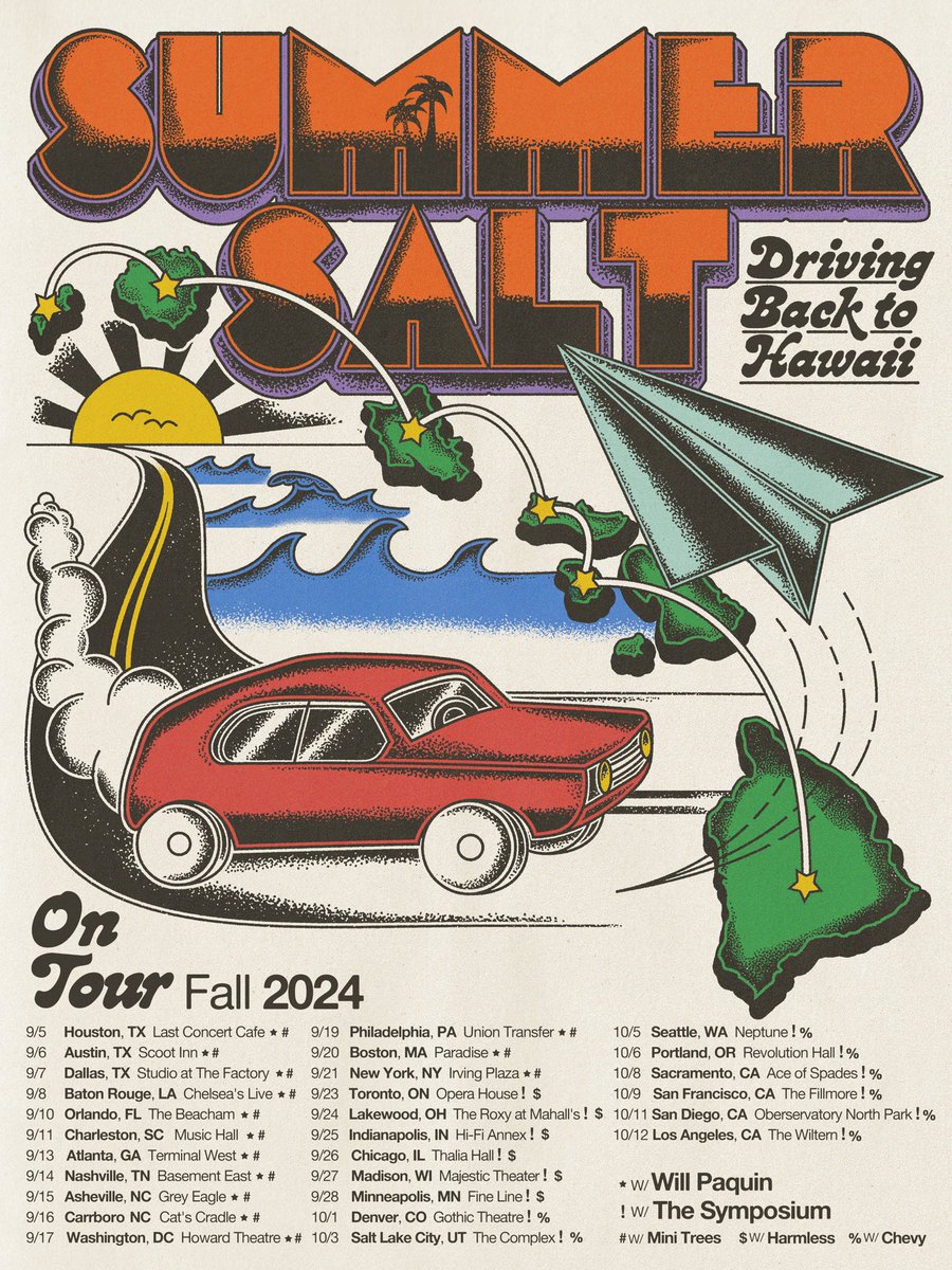 GUYS!!! i’ll be opening for Summer Salt this fall 🤠💫 this will be my first time going on tour and i’m super stoked! tix links: summersalt.band