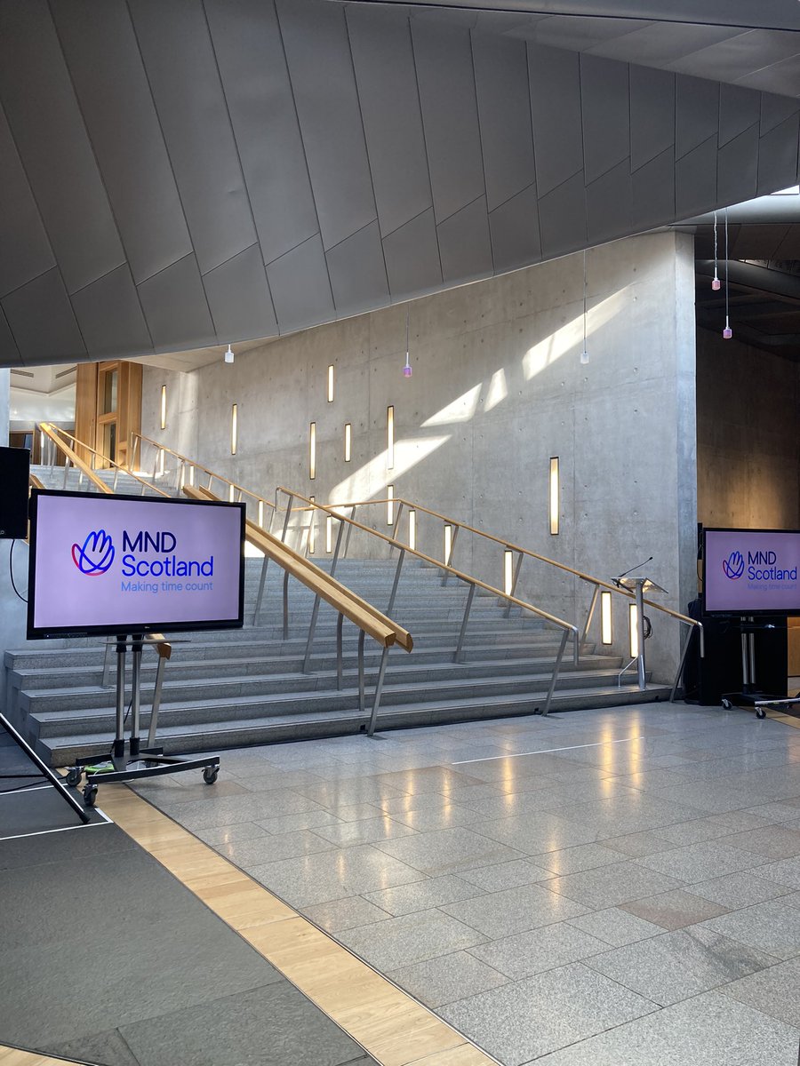 The stage is set for our reception in the Garden Lobby of the @ScotParl this evening.