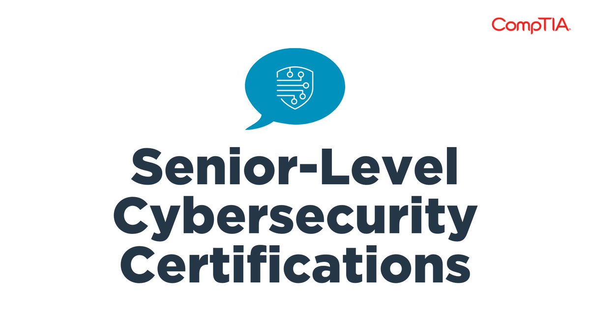 Getting at least one senior-level #cybersecurity certification can boost your pay and help you land a higher-level job role. See which ones we recommend! 🤑 s.comptia.org/3jqNfgY