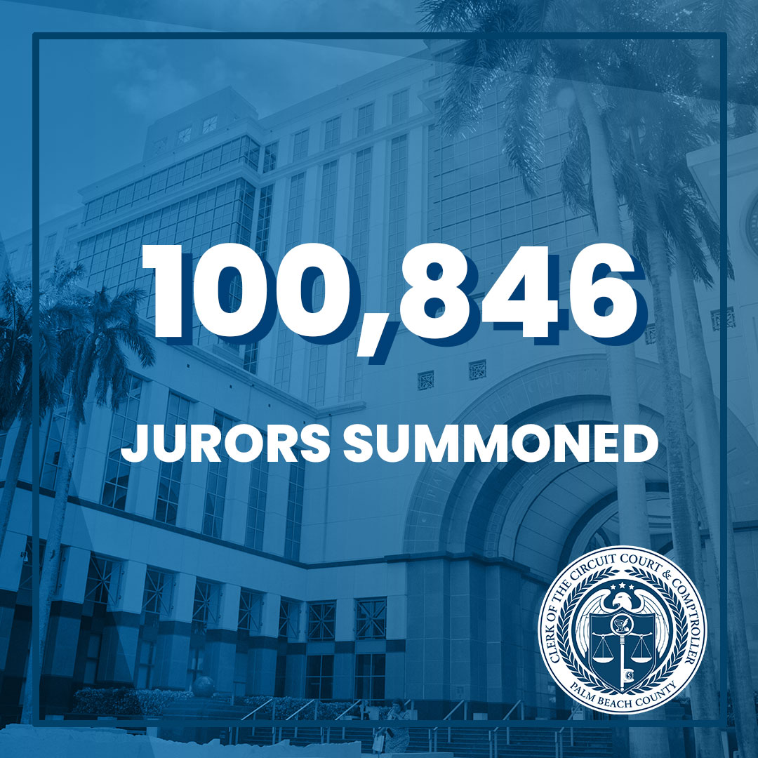 ClerkPBC's tweet image. We hosted 100,846 jurors during FY2023 - thank you all for participating in this important civic act. #FastFacts