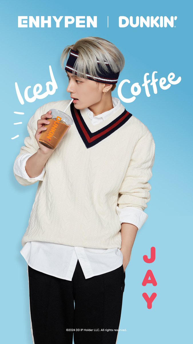 Jay of ENHYPEN looks handsome as always in new picture for DUNKIN'.