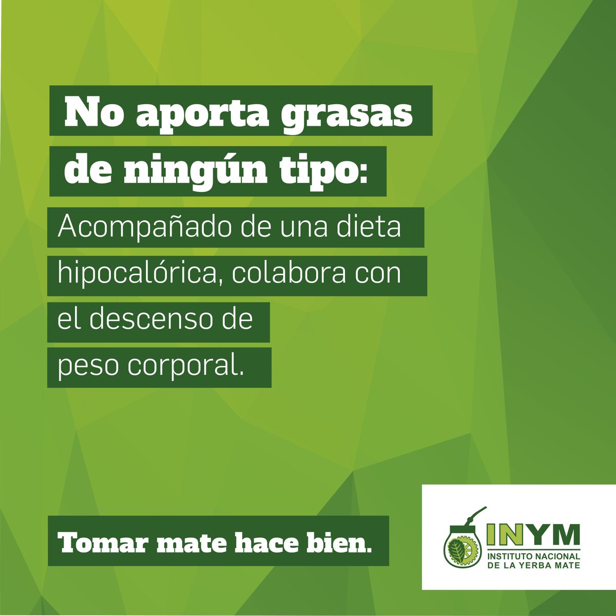 El mate es hipocalórico, bajo en sodio y no aporta grasas.
Las infusiones preparadas con yerba mate son un hábito saludable que nos ayudan a prevenir enfermedades crónicas o degenerativas. #mate #yerbamate 
inym.org.ar/yerba-mate-y-s…
