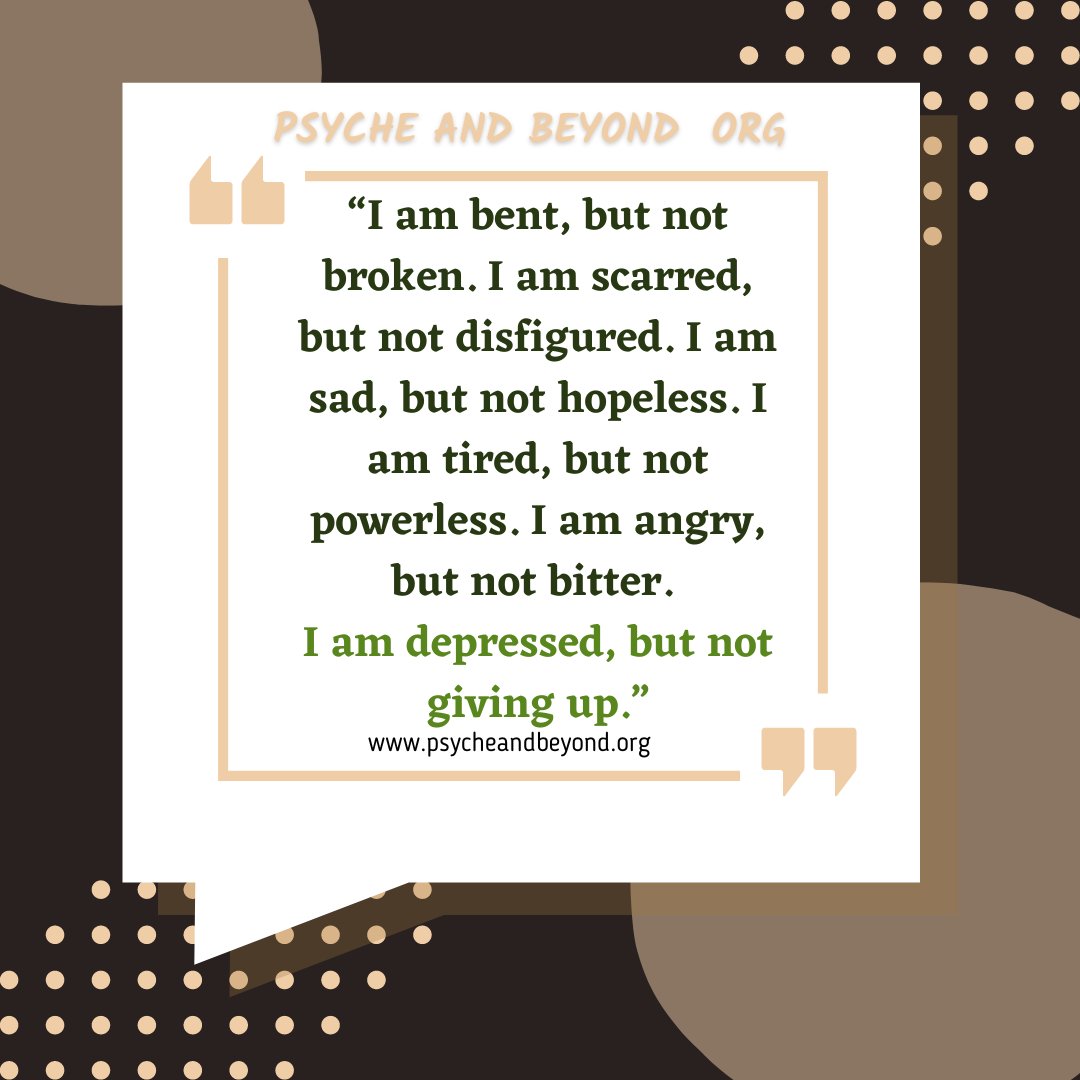 psyche_beyond's tweet photo. Your current situation does not define your destiny.
#psycheandbeyondorg #mentalhealth #Depression #ParentingTips #parenting #depression #anxiety #MentalHealthAwareness #mentalhealthsupport #mentalwellness #mentalwellbeing #DepressionAndAnxietyAwareness #DepressionIsNotAJoke https://t.co/YoYL6DuNT7