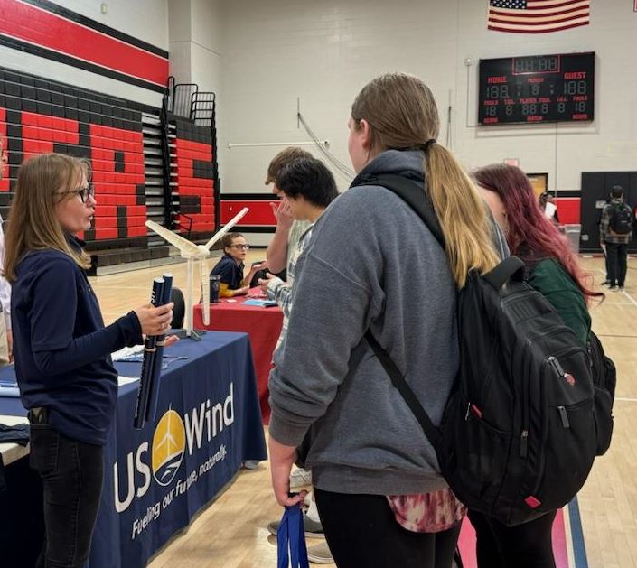 US Wind was pleased to join other #job creators at the @JMBSGA Career Day in Salisbury last week to discuss the thousands of #offshore wind jobs we’re bringing to #Maryland.