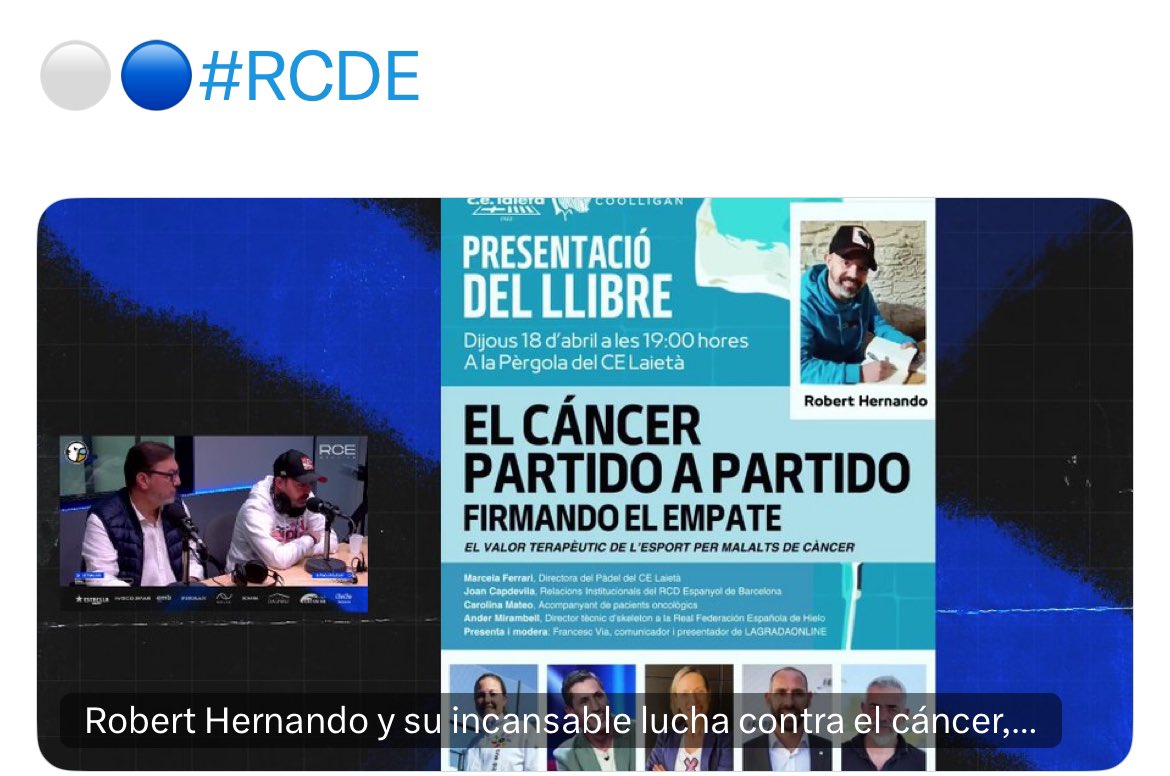 Hoy en mi visita a <a href="/lagradaonline/">LA GRADA</a> hemos aprovechado, además, de charlar del #rcde y de la Presentación/Coloquio del jueves en el <a href="/CELaieta/">Club Esportiu Laietà</a> para comentar la campaña #PericoscontralaEla con <a href="/francescviapol/">Francesc Via</a> <a href="/FerranGranell/">FerranGM</a> <a href="/AngelBergada23/">Àngel Bergadà</a> y <a href="/martamendo/">Marta Mendoza</a> Vamos <a href="/pons_sabate/">Jordi Sabaté Pons</a> <a href="/RCDEspanyol/">RCD Espanyol de Barcelona</a>
