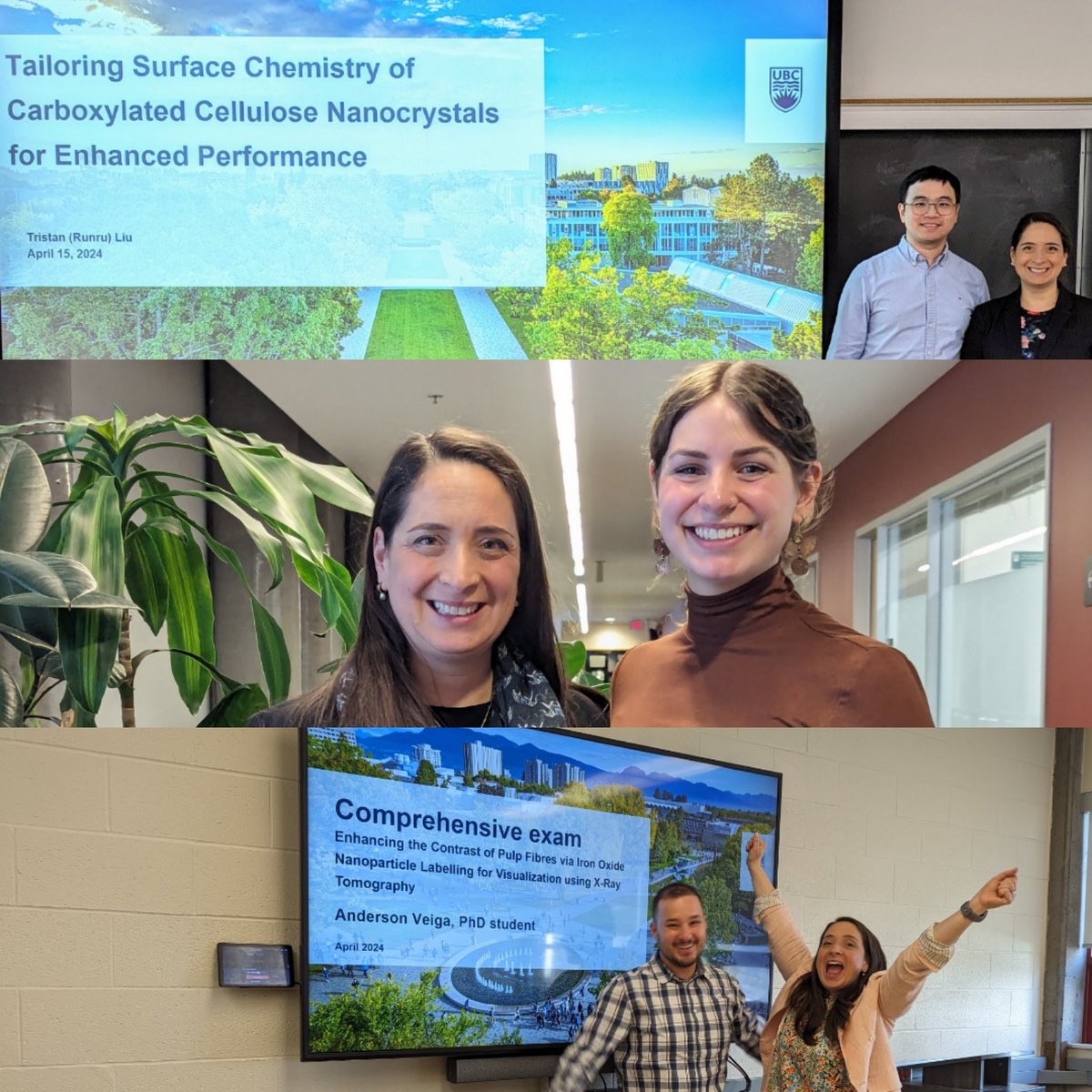 Emily D. Cranston - Research Group (@cranstonlab) on Twitter photo It was a month of PhD comprehensive exams/thesis proposal defenses & we now have 3 more doctoral candidates in the group! Congrats to Alex, <a href="/andersontvveiga/">Anderson Veiga</a> & <a href="/TristanRunruLiu/">Tristan R. Liu</a> for their hard work & exceptional performance in the oral exams. I'm proud of your progress & plans 🧪 It was a month of PhD comprehensive exams/thesis proposal defenses & we now have 3 more doctoral candidates in the group! Congrats to Alex, <a href="/andersontvveiga/">Anderson Veiga</a> & <a href="/TristanRunruLiu/">Tristan R. Liu</a> for their hard work & exceptional performance in the oral exams. I'm proud of your progress & plans 🧪