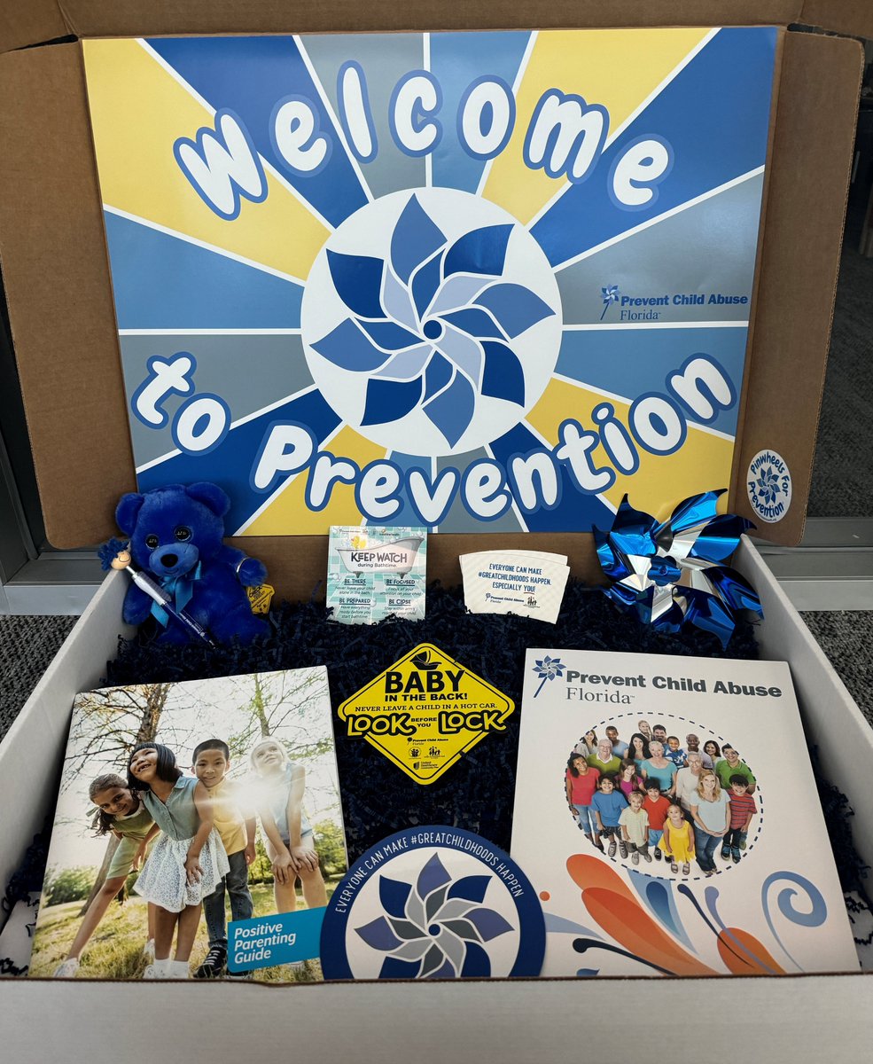 DrugFreeAmerica's tweet photo. Thank you @PCAFlorida for the Pinwheels for Prevention Box, highlighting the crucial need for healthy, happy childhoods! April is #ChildAbusePreventionMonth, and together, let's raise awareness and create safer spaces for our kids. #GreatChildhoods #PartneringForChange https://t.co/qfpgOfJTc0