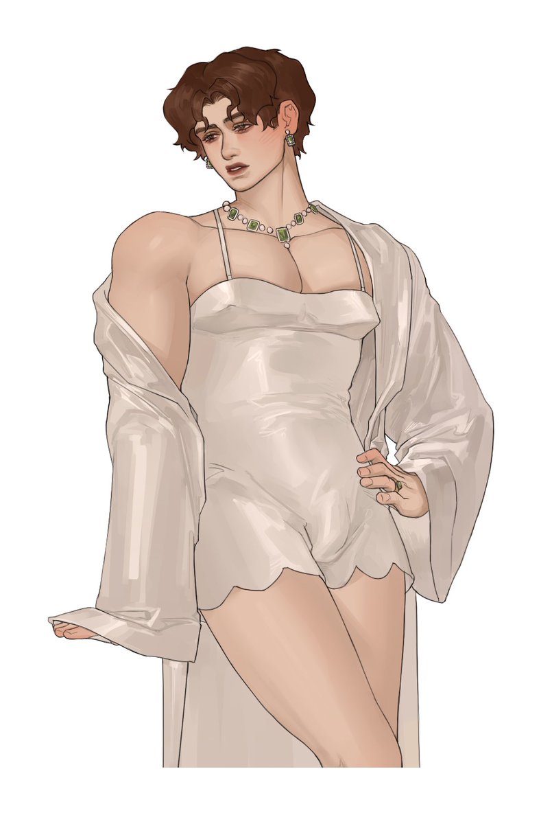 顺便整了1930s lingerie 选了当时流行的款式
动作抄的照片